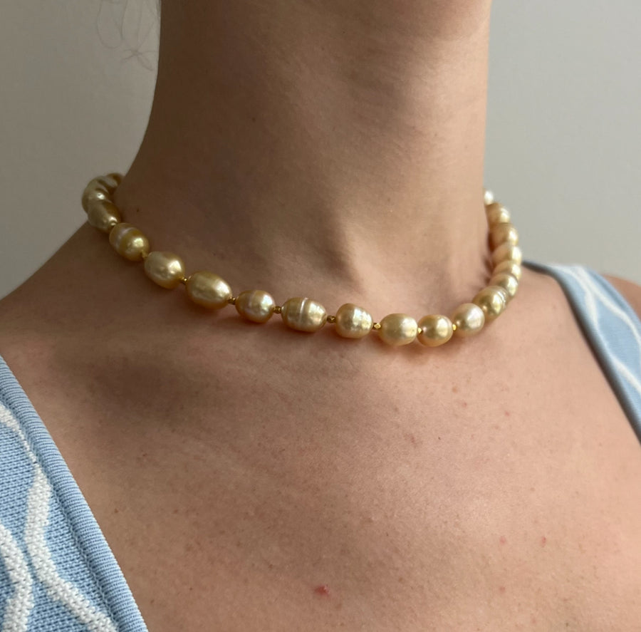 South Sea Pearl & Gold Necklace