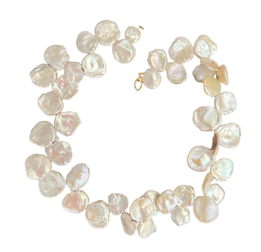 Large Round Keshi Pearl Necklace