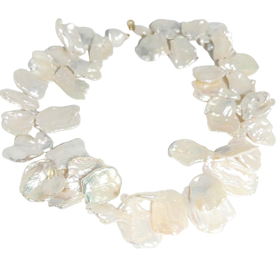 Large Keshi Pearl Necklace