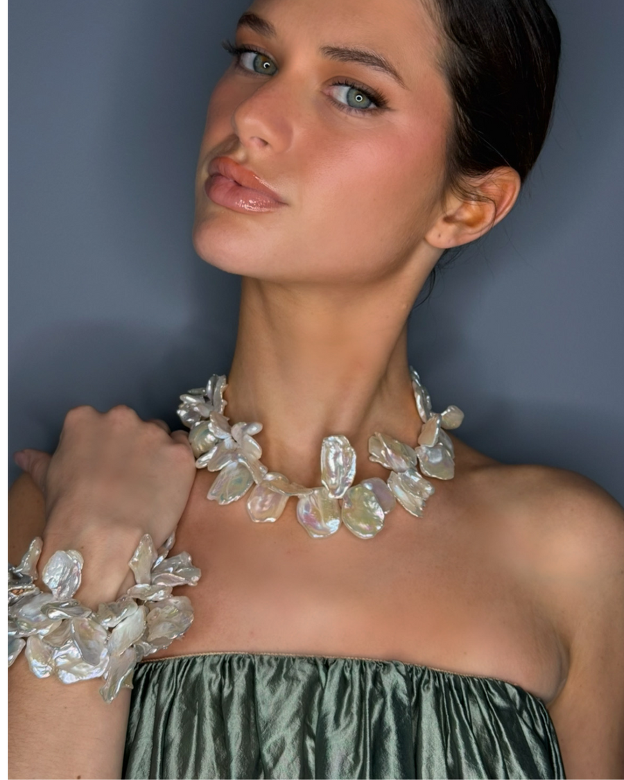 Bold Keshi Pearl Bracelet/Cuff