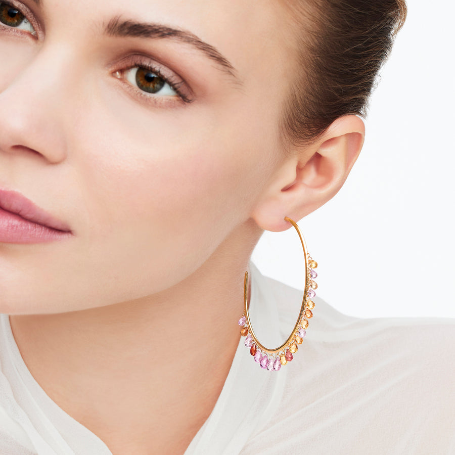 Avery Earring | Pink & Auburn